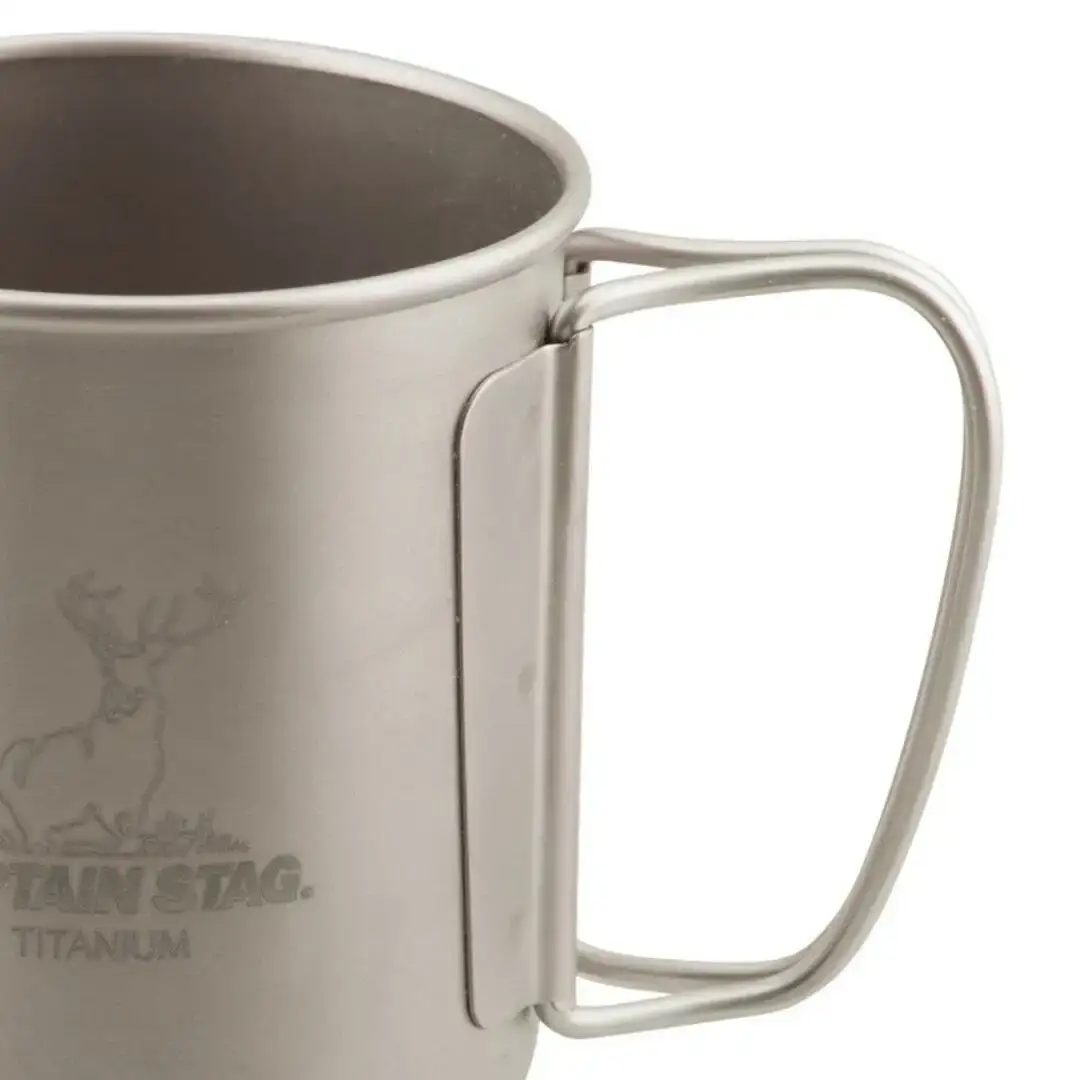 チタン製シングルマグカップ300 2個セット キャプテンスタッグ CAPTAIN STAG チタンシングルマグ300 アウトドア用品 キャンプ用品 防災 防災グッズ 防災用品 【016S040】