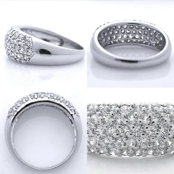 指輪 天然 ダイヤモンド 1.0ct パヴェ SIクラス Elisabeth【pt950】r-253（KRP）P94-1411