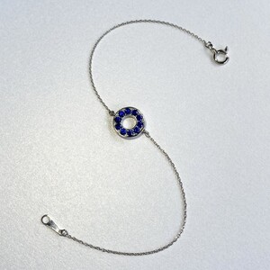 PT900　サファイヤサークルブレスレット　K05126-H