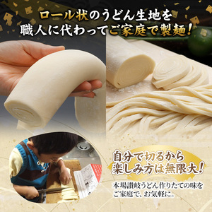 代打ち麺ロール (500g×1本・3人前) ＜つゆ付＞ セット 讃岐 うどん 小麦 麺 コシ 職人 体験 本場 常温 【man182】【こんぴらや販売】