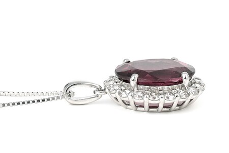 【ふるなび限定】【一点もの】ロードライトガーネット（6.61ct）ダイヤモンドプラチナペンダント　R86　K05142-H　FN-Limited-SP