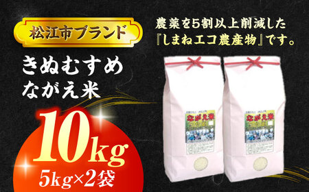 【令和7年産】米 炊きたてが美味しい！松江市産きぬむすめ「ながえ米」10kg(5kg×2) 島根県松江市/有限会社藤本米穀店[ALCG001] 