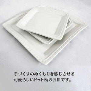 【栃木県共通返礼品・益子町産】益子焼 ドット角皿大・小 