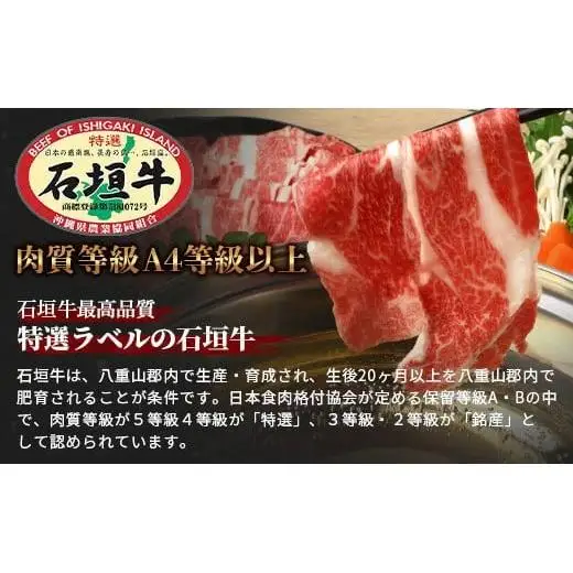 石垣牛 肩ロースすきしゃぶ 350g×2P (合計700g) 　AB-28
