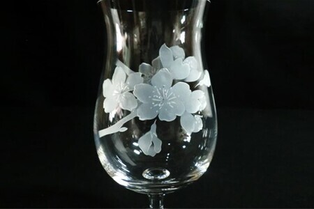 桜のチューリップグラス 2個入り K024088