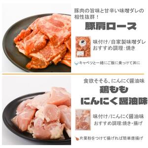 【A79012】肉のふくおか 焼肉セット(梅) (全5種類・計約1.36kg) 鹿児島 国産 豚 ホルモン お肉 味付け おかず 味付け 味噌 みそ 味噌ダレ たれ漬け 肩ロース 薄切り 焼き肉 バーベキュー 小分けパック 冷凍【肉のふくおか】