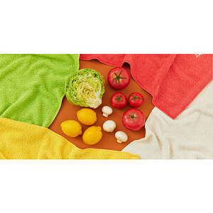 土から採れる　摘みたてタオル 『SALAD』 フェイスタオル 4枚セット