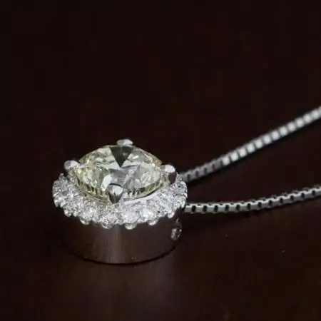 プラチナ1カラットアップダイヤモンドペンダント【45cm】　1本【配送不可地域：沖縄県】【1491347】