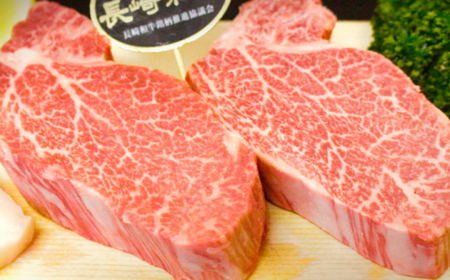 【希少部位】長崎和牛 ヒレ ステーキ 計600g (約150g×4枚)【黒牛】[QBD002]
