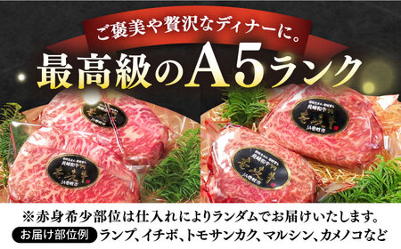 【全2回定期便】極上 壱岐牛 A5ランク 希少部位 赤身ステーキ 200g×2枚（雌）部位おまかせ 《壱岐市》【KRAZY MEAT】 ステーキ 赤身 希少部位 牛肉 肉 焼肉 A5[JER087] 九州