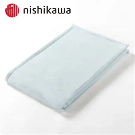西川のシール織綿毛布　ブルー　ダブル　180×210cm　FQ23231019/800_雑貨・日用品 毛布 寝具 _【1445399】