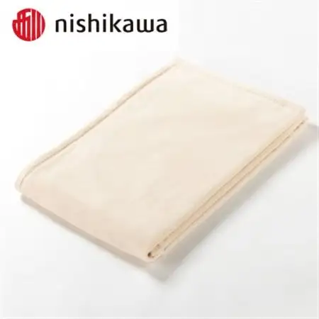 西川のシール織綿毛布　ベージュ　ダブル　180×210cm　FQ23231019/300_雑貨・日用品 毛布 寝具 _【1445406】