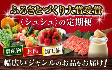 【12回定期便】グルっと1年分！おおむら定期便（ 米 イチゴ 野菜 果物 トマト ジュレ ハム ジュース 和牛 ぶどう ジェラート プリン みかん ）/ 便利な定期便 バラエティ定期便 バラエティ フルーツ 果物 こめ 米 野菜セット / 大村市 / おおむら夢ファームシュシュ [ACAA122]