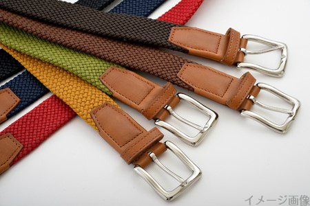 組紐 ベルト メンズ CLVER オイルレザー 30mm 焦げ茶 メンズベルト