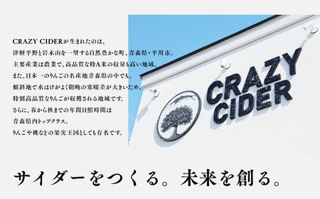 【レビューキャンペーン】りんごの果実酒 CRAZY CIDER（クレイジーサイダー・ドライ：アルコール度数7％）330ml×6本セット　【洋酒・お酒・りんご・果実酒・アップル・ シードル・非加熱・フルーティー・甘み・酸味】[hi-0032-001]