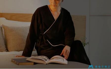 藤巻百貨店×角野晒染 和晒ガーゼパジャマ 作務衣タイプ（ブラック・M）