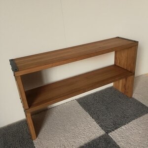 無垢材 スタッキングシェルフ 2個 W800×H220×D200 [2571]