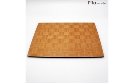 皿 Pifa トレイ ＆ 半月膳 直接食器 セット お皿 木皿 半月皿 半月盆 スクエア プレート ウッドプレート 角皿 長方形 木 木製 日本製 四角い 食器 お盆 トレー キッチン 工芸品 秋田 能代市