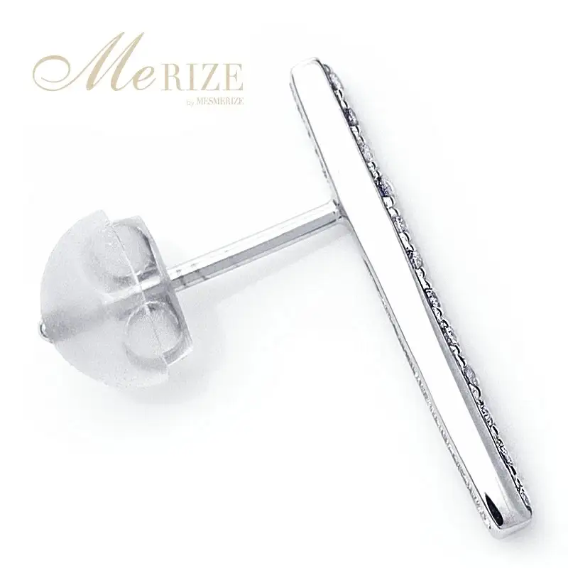 ピアス 天然 ダイヤモンド 0.16ct スタッド ボックス ストレート ダブルロックキャッチ SIクラス【K18WG】P-150（KRP）G05-1411