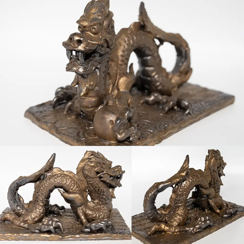 【南風窯】陶芸品　金運龍　沖縄