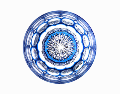 江戸切子 冷酒杯 伝統工芸士作〈紫陽花〉カガミクリスタル | 江戸切子