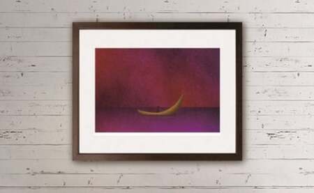 相根良孝 ピエゾグラフ 絵画「夜明けの海」 額装サイズ526mmx412mm 額縁付き アート インテリア 現代版画 出産祝い 進学祝い 成人祝い 就職祝い 退職記念 結婚祝い 結婚記念のお祝い お誕生日 長寿のお祝い 新築祝い 開業のお祝い 絵画 版画 綾部 京都