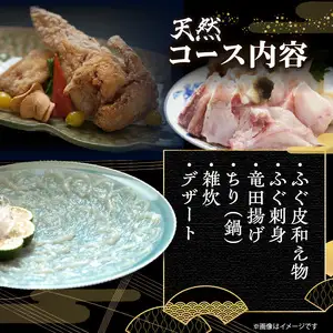 豊後水道 【天然】とらふぐコース ペアお食事券 P01058