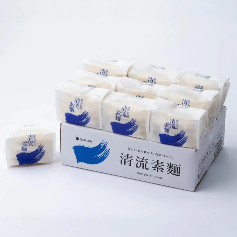 清流素麺（10袋入り）白段ボール《南砺の逸品》