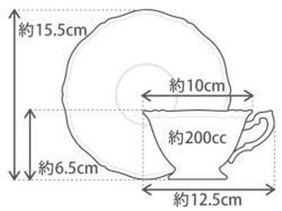 カップ＆ソーサーペアセット（フェアリーローズ　マチルダ）＜大倉陶園＞ ABA0017
