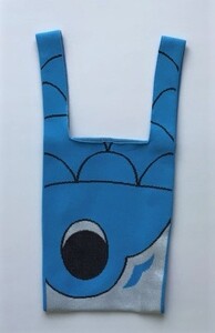 鯉のぼり ニットバッグ（マチ付きタイプ）【ブルー】《タテ42×ヨコ20×マチ7（cm） ※持ち手込み》