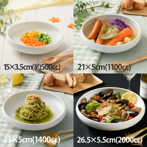 【美濃焼】 鉄鉢 ホワイト 4サイズセット ホワイト 瑞浪市 / JS企画 小田陶器 セット 食器 鉢 皿 小皿 小鉢 [AZAZ281]