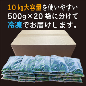 《大容量10kg》九州産 ほうれん草 業務用 コスパ最強と話題の冷凍法蓮草 [冷凍野菜 法連草] TF0590-P00019