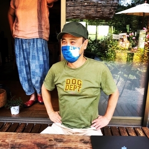 大野山の藍染　洗って何度でも使える「布マスク」5枚セット【 マスク 神奈川県 山北町 】