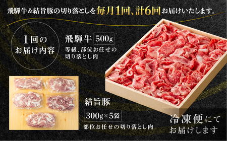 《定期便》全6回 飛騨牛 結旨豚 1.5kg 訳あり 定期便 [S724]