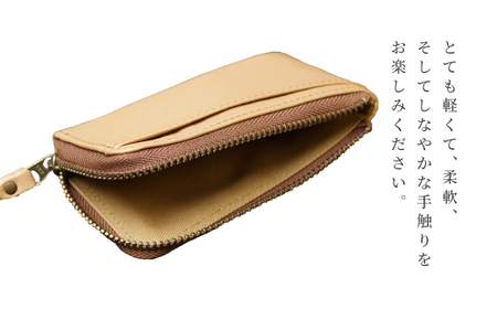 シカ革 小銭入れ ベージュ 6.5cm×11cm×1cm 財布 革製品 シカ 鹿 メンズ レディース ファッション 小物 ギフト 贈り物 プレゼント レザー 九州産 日本製 国産 「えびのブランド」認証産品 送料無料