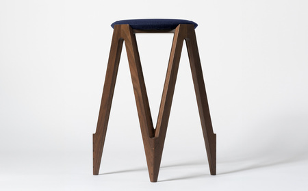 CO･DA･MA High Stool＜ウォールナット＞（NC-010 ネイビー）