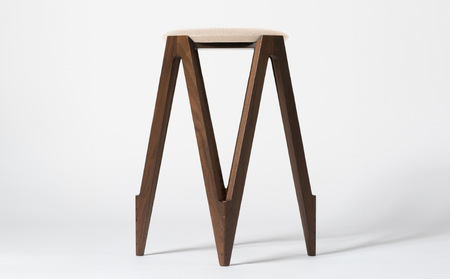 CO･DA･MA High Stool＜ウォールナット＞（NC-121 ベージュ）