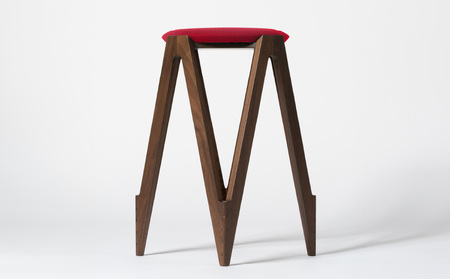 CO･DA･MA High Stool＜ウォールナット＞（NC-158 レッド）