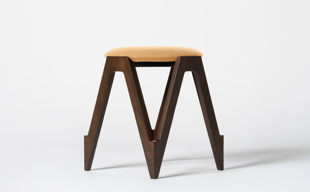 CO･DA･MA Low Stool＜ウォールナット＞（NC-109 イエロー）