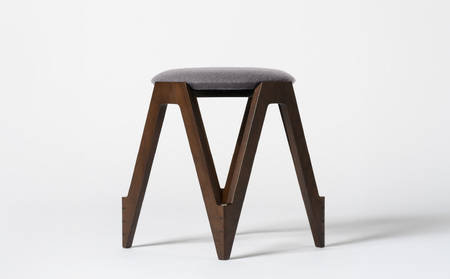 CO･DA･MA Low Stool＜ウォールナット＞（NC-126 グレー）