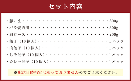 熊本県産 火の君ポークR 詰め合わせ＋火の君ポークR 使用 餃子セット
