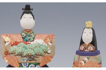 PG-2.【桃の節句のお祝いに】奈良一刀彫　雛人形　山の辺　5号