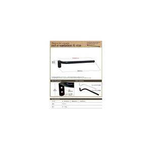 monoKOZZ ハーフタオルハンガー太丸タイプ300mm 右側ネジ おしゃれ タオル掛け 30cm シンプル アイアンバー【スノーホワイト】