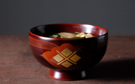 汁椀　花塗り　秀衡一つ雲　1個（溜め色） / 漆器 お椀 吸い物椀 おわん 食器 漆椀 漆塗 うるしぬり 手塗り 木製 伝統工芸品 和 お正月 高級 結婚 新築祝い お祝い 贈答 贈り物 プレゼント ギフト 香典返し お返し おもてなし【ocy915-hit-1-tA】