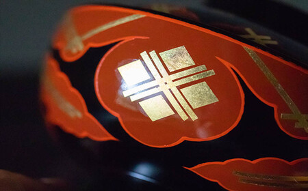 【伝統工芸品】【秀衡塗】「煮物椀（雲紋・黒内古代朱）」10客 【ocy915-koda-kum-10A】