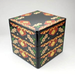 【伝統工芸品】【秀衡塗】秀衡さくら重(3段・7寸) 【ocy925-ojyu-sak-3B】