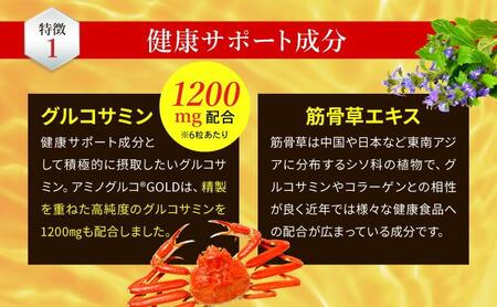 アミノグルコGOLD EX 90日分（30日分×3袋） グルコサミン プロテオグリカン II型コラーゲン イミダゾールペプチド エラスチン サプリメント
