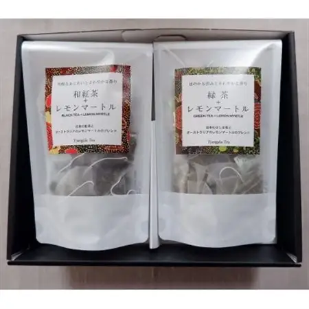 【ギフト商品】「緑茶+レモンマートル」と「和紅茶+レモンマートル」のAセット_飲料・ドリンク 茶葉・ティーバッグ 茶 _【配送不可地域：離島・沖縄県】【1469918】