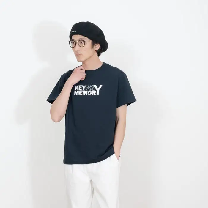 《3》【KEYMEMORY 鎌倉】フラワーロゴTシャツ NAVY