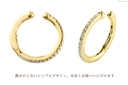 K18YG ダイヤモンド イヤーカフ 片耳用 ジュエリーケース付き